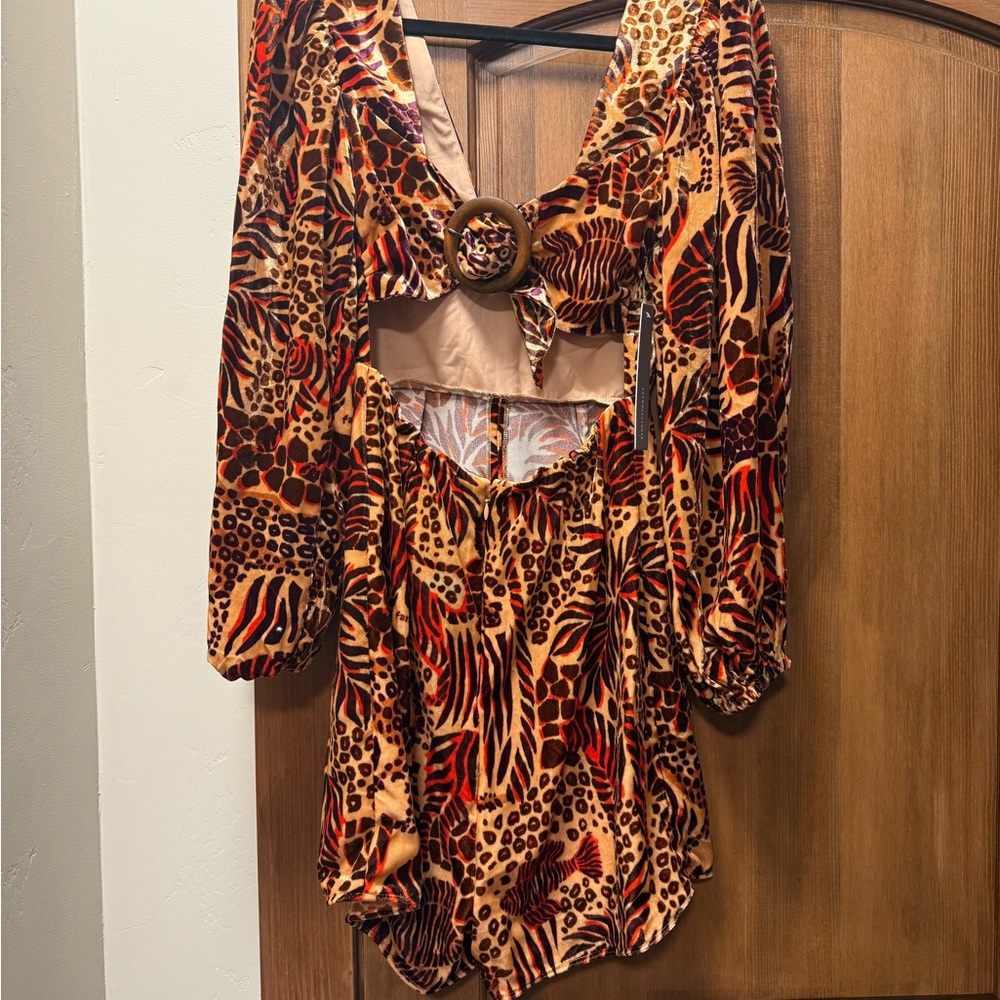 Farm Rio x Anthropologie Long-Sleeve Printed Romper - Picture 4 of 8